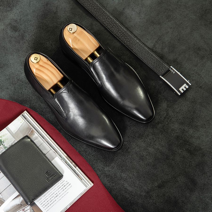 Giày Lười Nam LAFORCE Da Trơn GNLA8878-612-D Tặng Tất Nam Cao Cấp