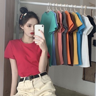áo thun trơn cổ tròn