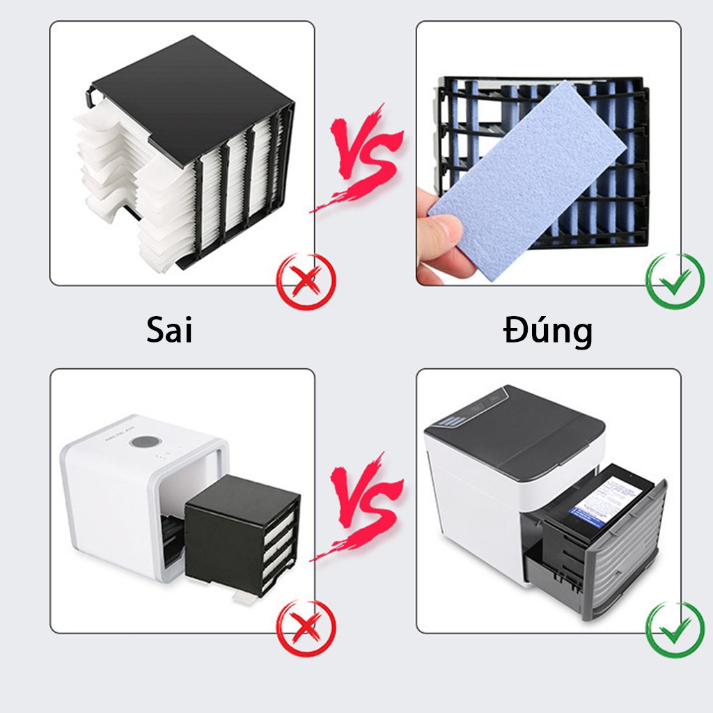 Quạt Điều Hòa Hơi Nước Mini - Quạt Phun Sương Để Bàn
