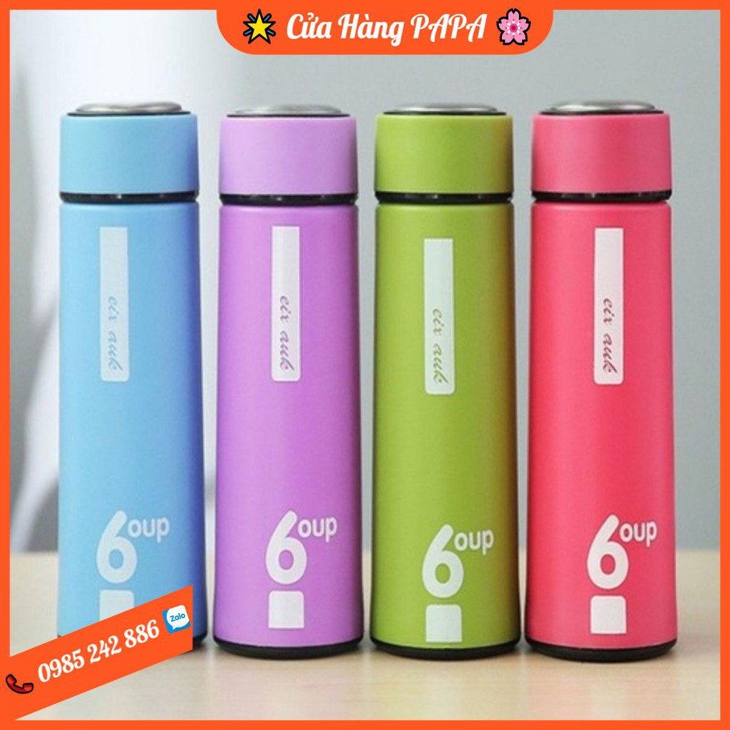Bình Nước Thủy Tinh Giữ Nhiệt Bọc Nhựa 450ml