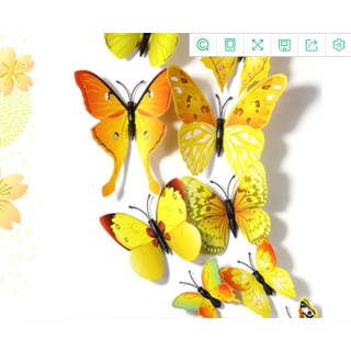 Bộ 12 Con Bướm 3D Dán Tường
