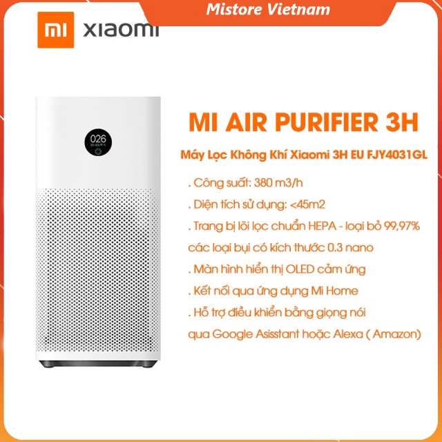 Máy lọc không khí Xiaomi 3H Mi Air Purifier bản quốc tế - FJY4031GL