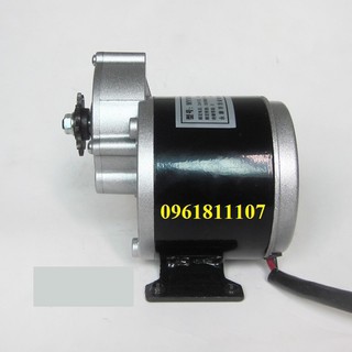 Motor giảm tốc giảm tốc 24V 350W có chổi than dùng chế máy móc, xe điện robot, kéo câu, Động cơ giảm tốc