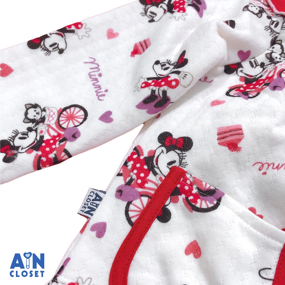 Bộ quần áo dài bé gái họa tiết Mickey hồng giả trần - AICDBG2DRSS7 - AIN Closet