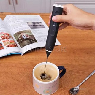 Máy Đánh Trứng Sokany, Que Tạo Bọt Cafe Mini Cầm Tay Sạc Pin Tích Điện 3 Cấp Đánh Trứng Tạo Bọt Cà Phê Bảo Hành 12 Tháng