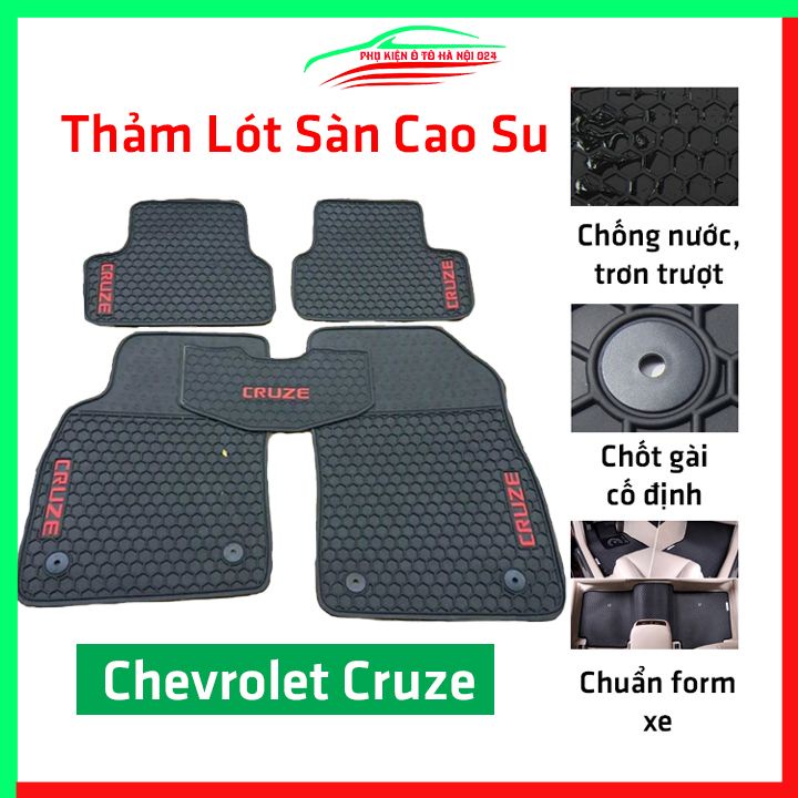 Thảm lót sàn cao su cho xe CHEVROLET CRUZE 2021-2022 hàng chuẩn theo xe chịu lực tốt