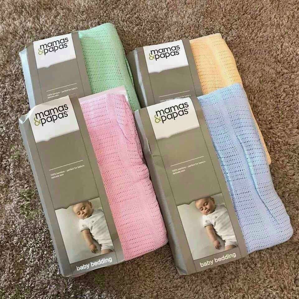 Chăn Lưới Sợi Tre Xuất Anh - Chăn Hè Cho Bé Bamboo Siêu Thoáng Mát Mamas&amp;Papas