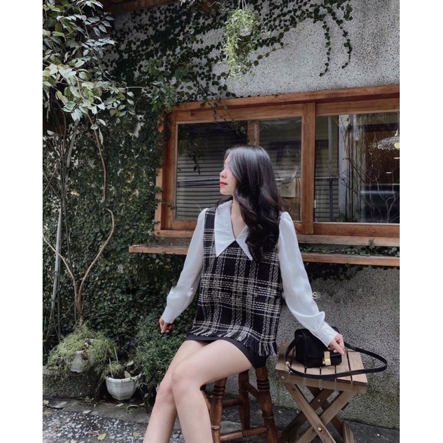 ÁO SƠMI MIX TWEED THỜI TRANG 2021