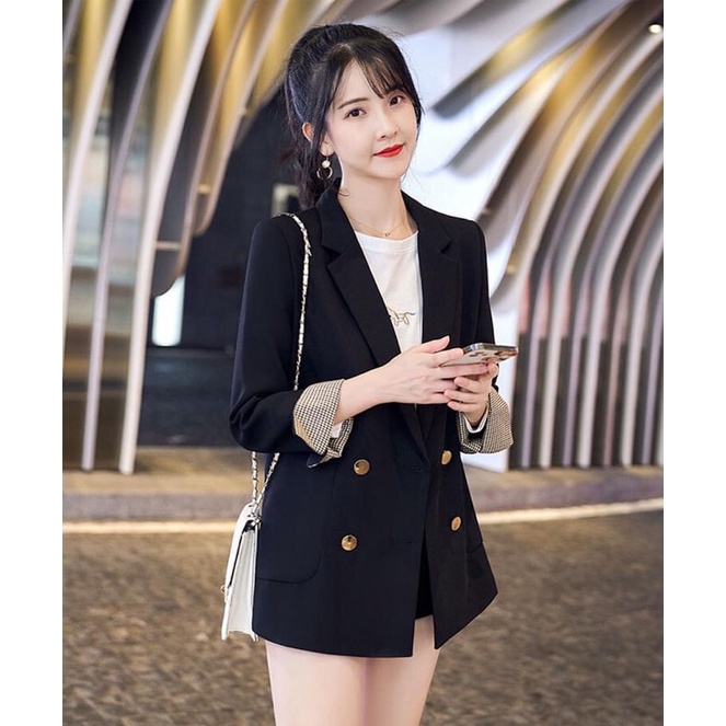 VEST 2 LỚP TAY LẬT CÚC ĐỒNG 2 MÀU BE-ĐEN | BigBuy360 - bigbuy360.vn