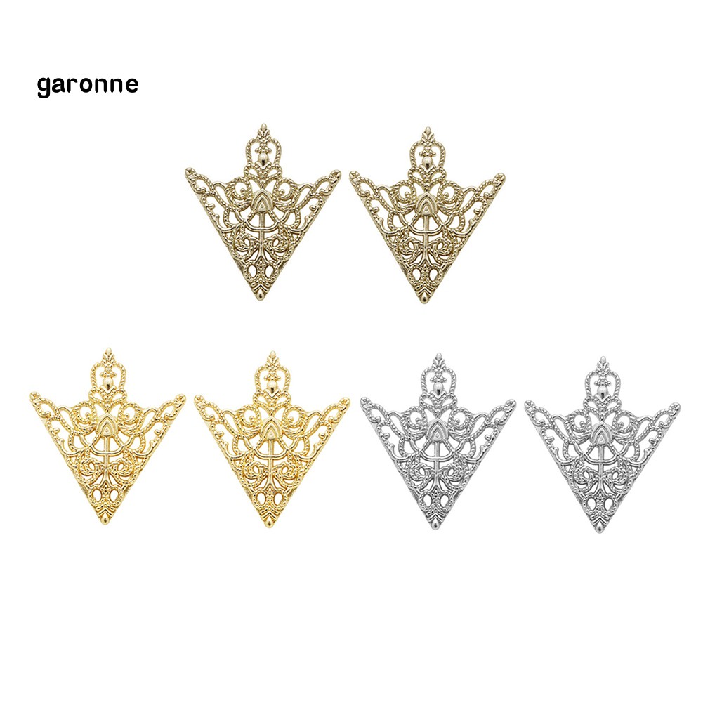GA_1Pair Unisex Fashion Hollow Geometric Flower Brooch Pin Suit Tie Hat Scarf Badge