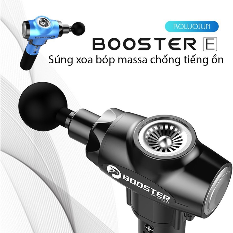 Súng Massage Booster E NEW - 6 Đầu cắm - 9 mức độ - Công suất 135W - Chính hãng bảo hành 12 tháng