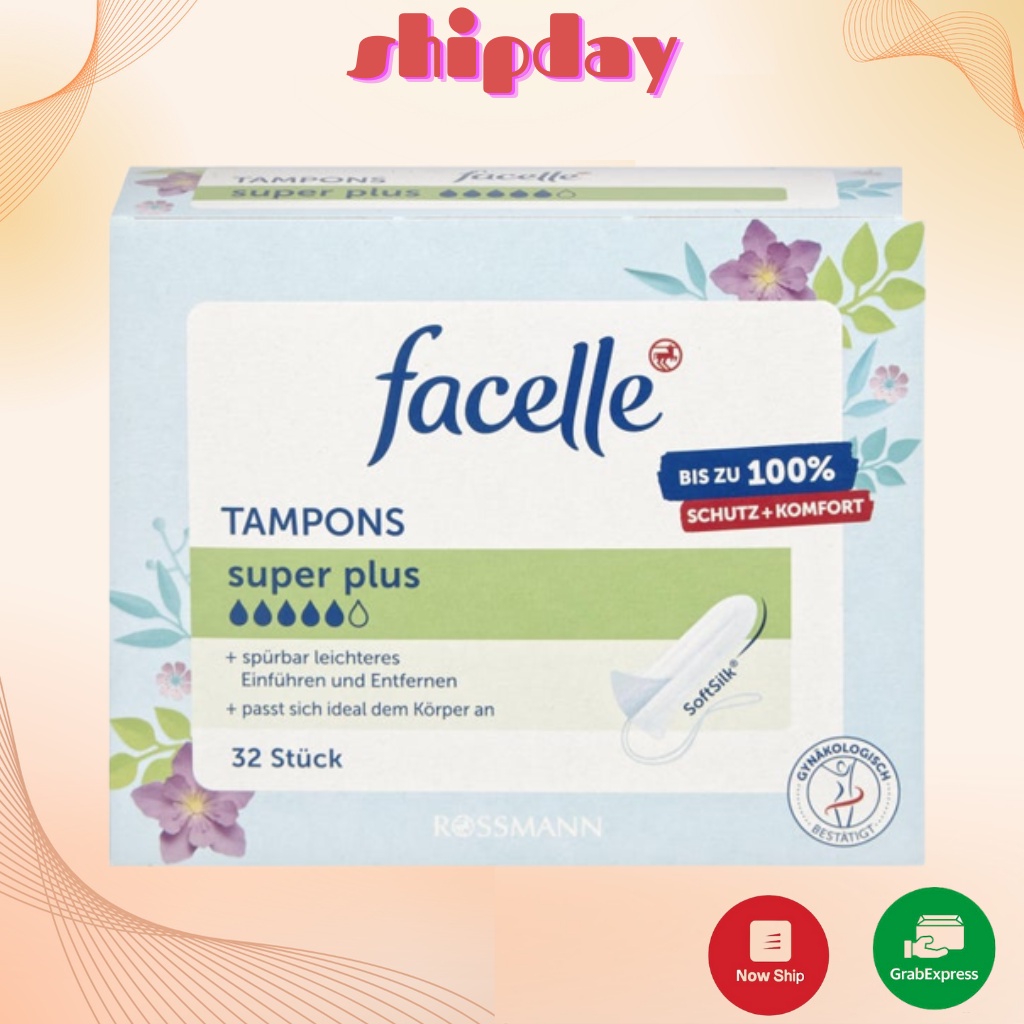 Tampon - Băng vệ sinh Tampon Facelle đầy đủ size chuẩn Đức