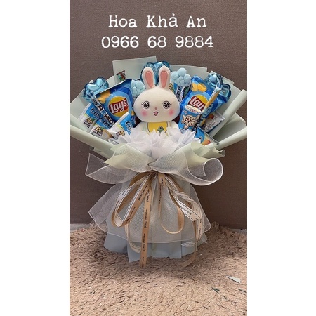 [Quà sinh nhật] Bó hoa bánh kẹo size 40x60cm cực xinh. Nhiều tông màu