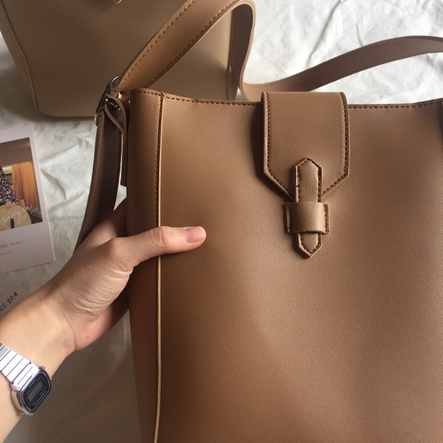 Túi tote da đeo chéo Túi Xách nữ đi chơi đi học đa năng | VIDEO.ảnh thật