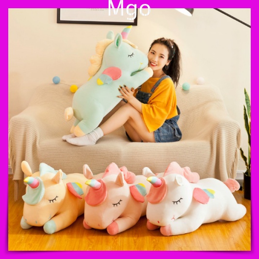 [Siêu Ưu Đãi - Giao Nhanh]Gấu Bông Quà Tặng Chú Kỳ Lân 1 Sừng Nằm Ngủ Đáng Yêu Toàn Mềm Mịn Cho Bé Chơi Ôm Ngủ 30cm 55cm
