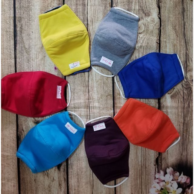 Sỉ 10 khẩu trang màu 3 lớp size người lớn