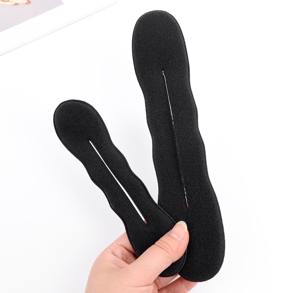 Multi Size Sponge Black Hair Styling Donut Bun Curler Maker Ring Magic Foam Donut Twist DIY Tools Hair Clip 17.5cm and 22.5cm