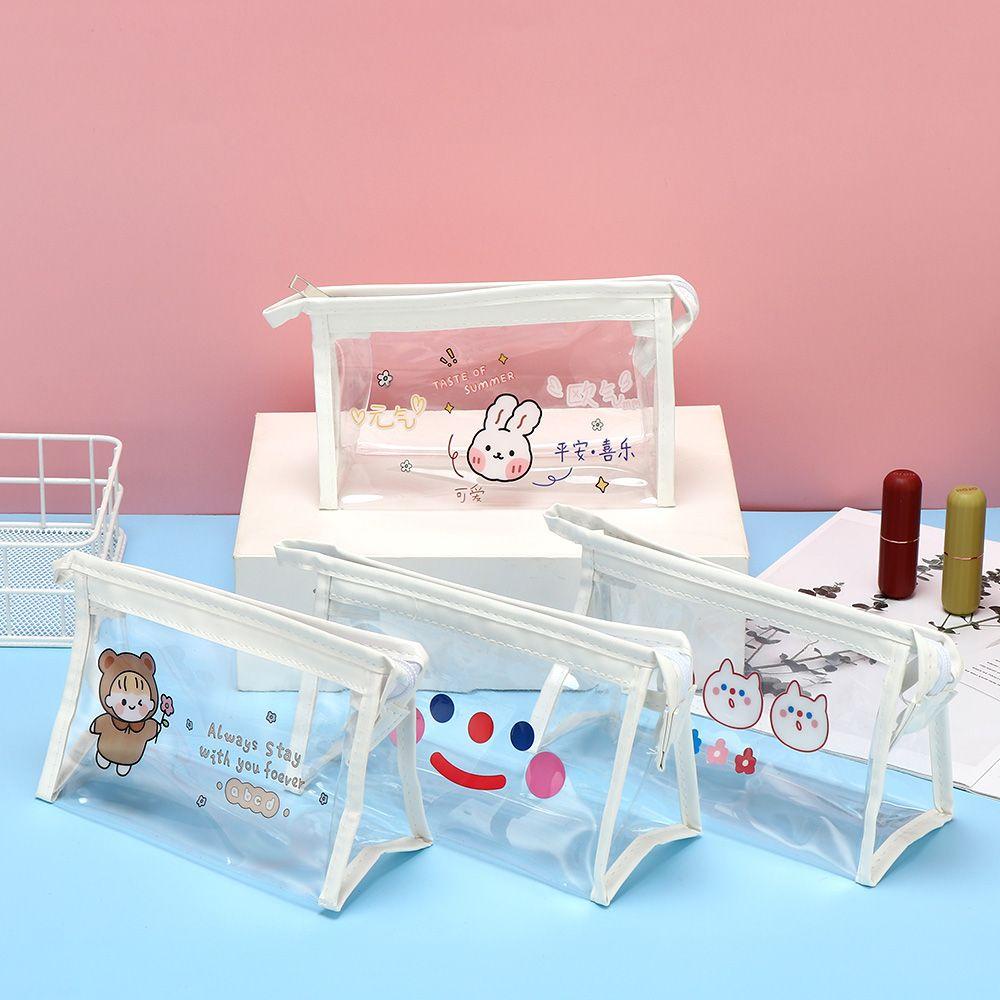 Túi Đựng Bút Trong Suốt In Họa Tiết Hoạt Hình Đáng Yêu