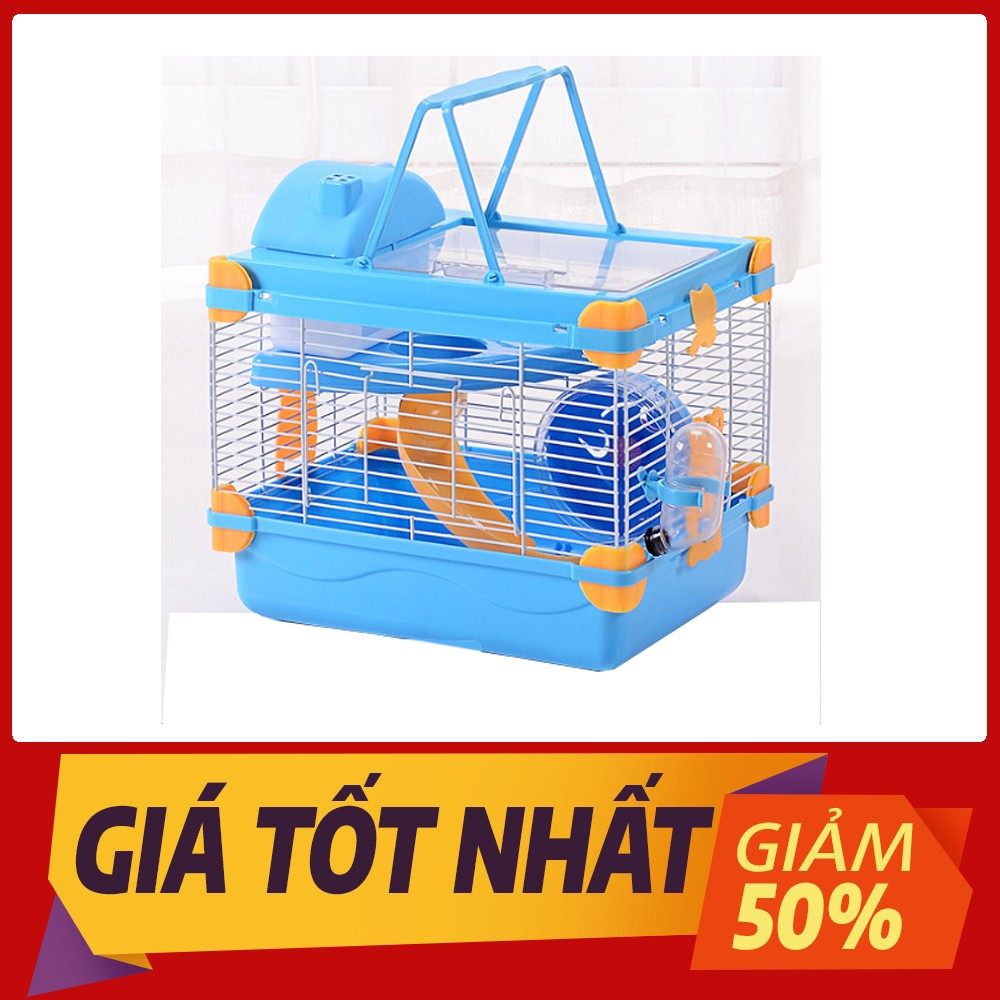 [RẺ VÔ ĐỊCH]Lồng hamster 2 tầng 31 x 24 x 30 cm nắp mica sang trọng