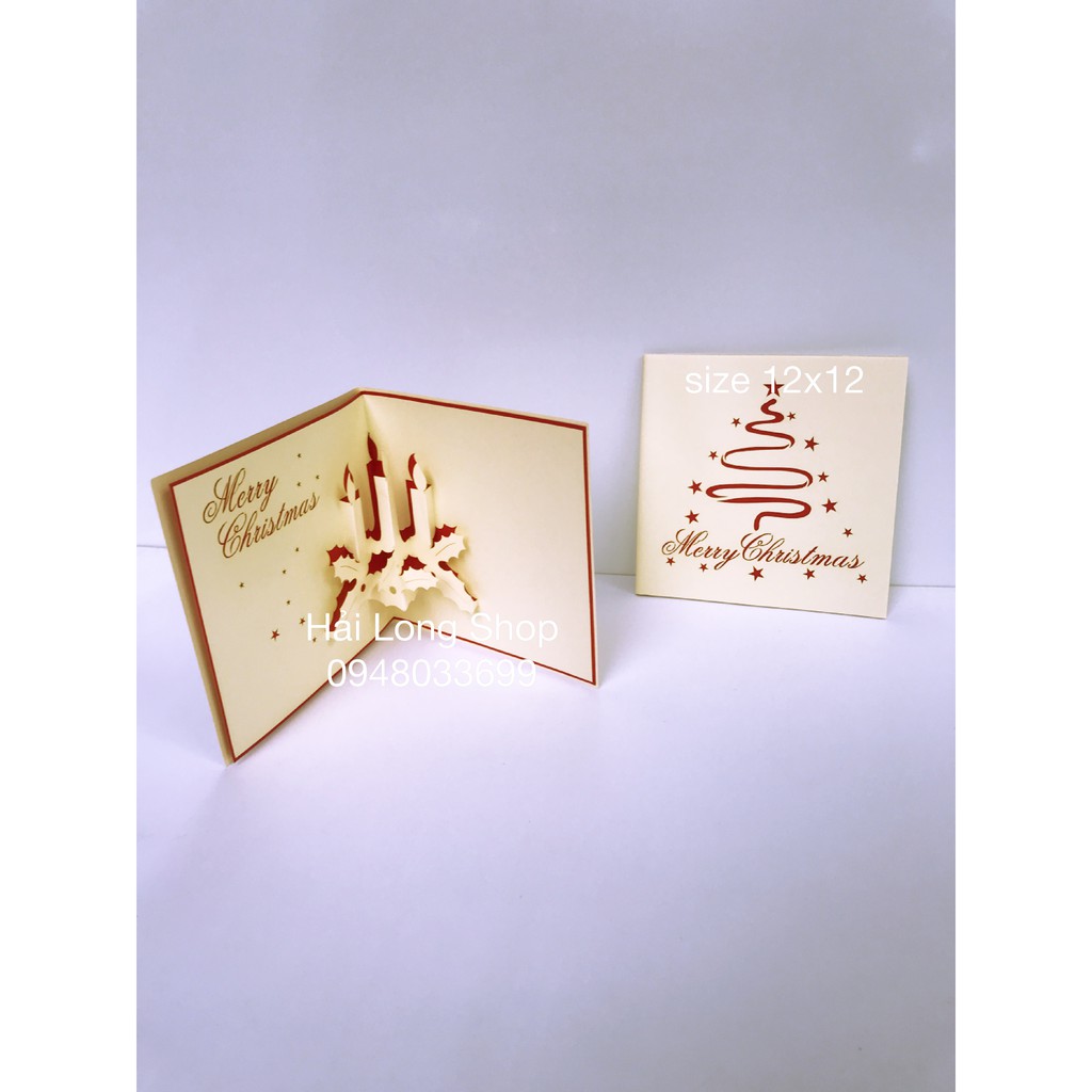 Nến Giáng Sinh 2 - Noel - Thiệp 3D