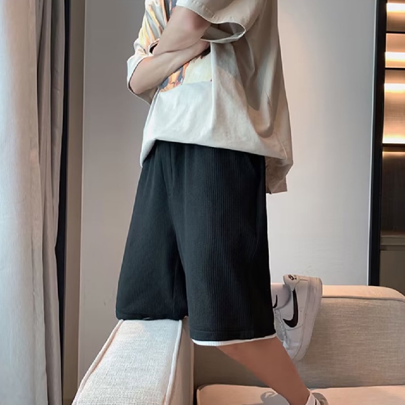 Quần Short Thể Thao Lưng Thun Ống Rộng Thoải Mái Thoáng Khí Phong Cách Hàn Quốc Thời Trang Cho Nam size M-2XL