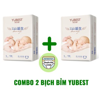 Combo 2 bịch bỉm YUBEST Angel / Gold / Natural Dán/Quần đủ size S132, S90, M108, M84, L78, XL84, XXL72, XXXL66