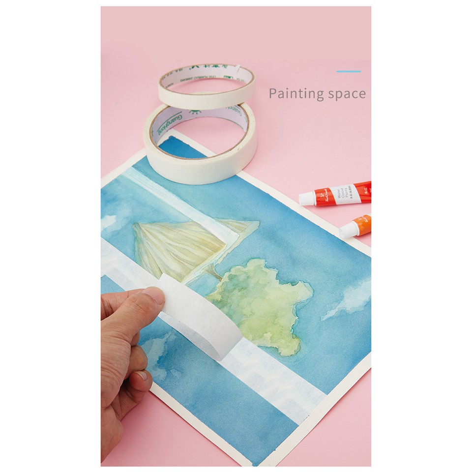 CUỘN BĂNG KEO HỖ TRỢ VẼ TRANH MÀU NƯỚC