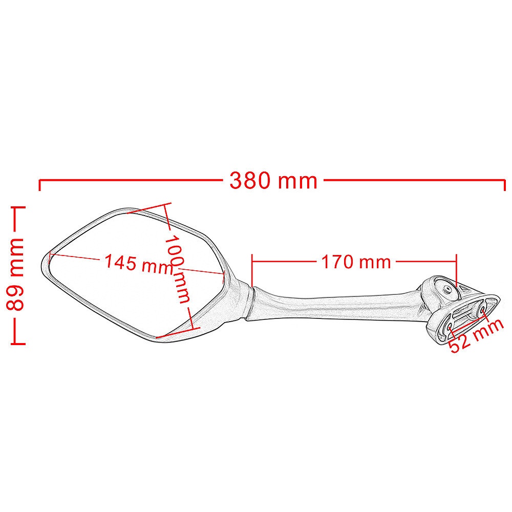 Gương Chiếu Hậu Chuyên Dụng Cho Xe Mô Tô Yamaha R3 R25