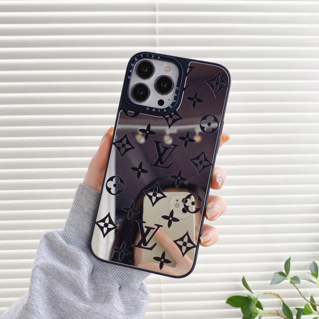 Ốp Điện Thoại Tráng Gương Họa Tiết lv Sang Trọng Cho iphone 14 13 12 11 pro max 14pro