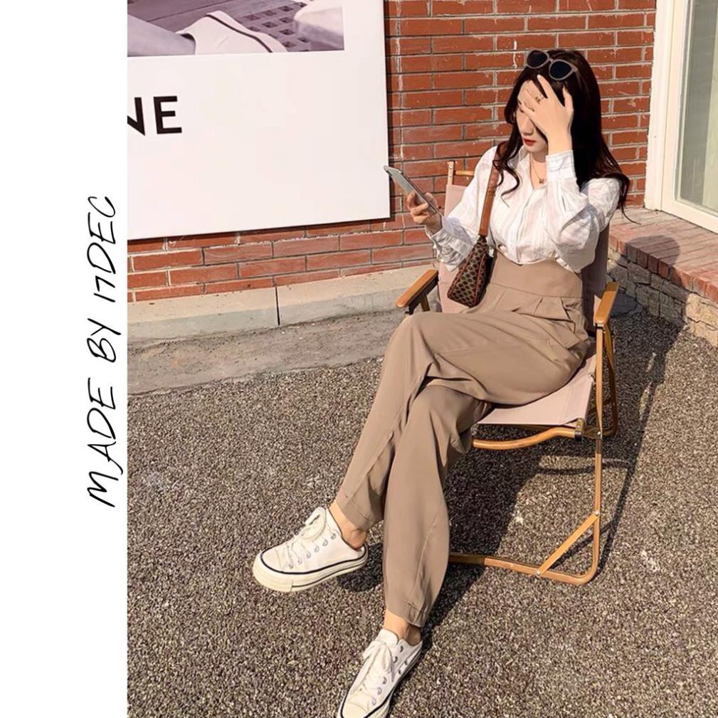 Quần yếm vải ống rộng 17DEC, quần yếm dây ống suông ulzzang cho nữ 2021 | BigBuy360 - bigbuy360.vn