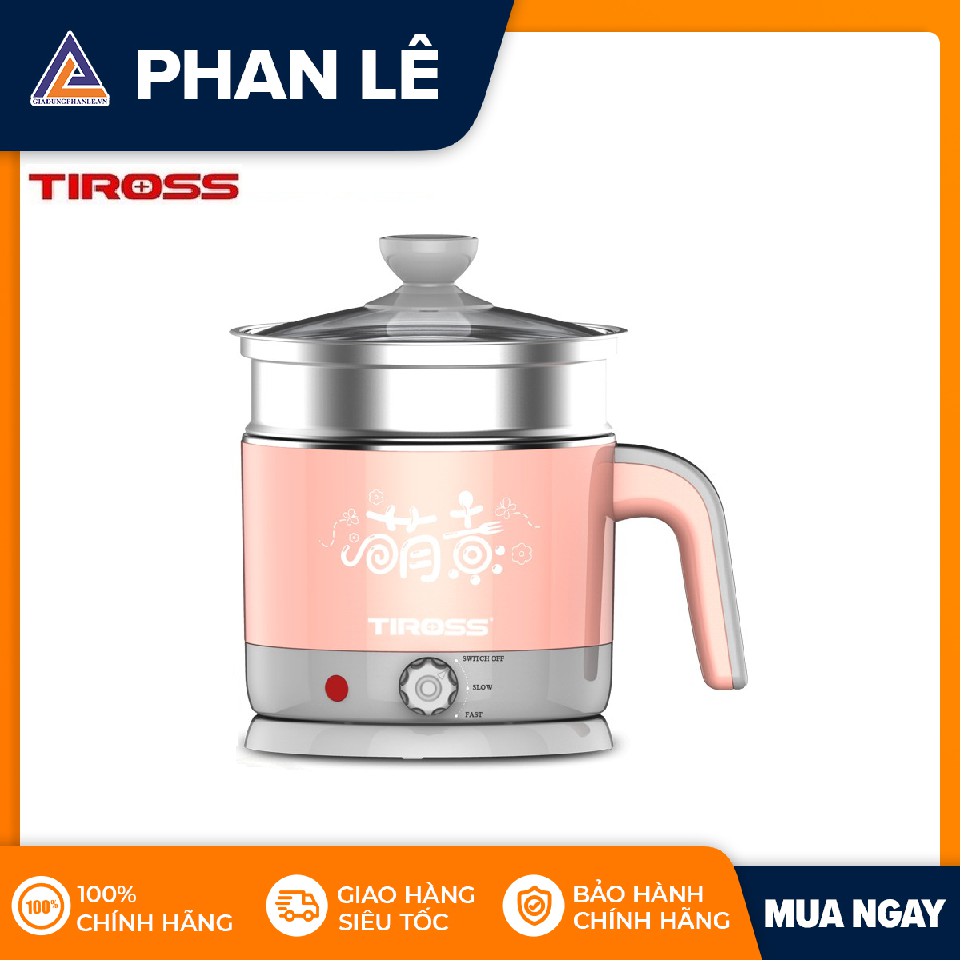 [Mã ELHADEV giảm 4% đơn 300K] Ấm đun nước đa năng Tiross TS1366-hồng