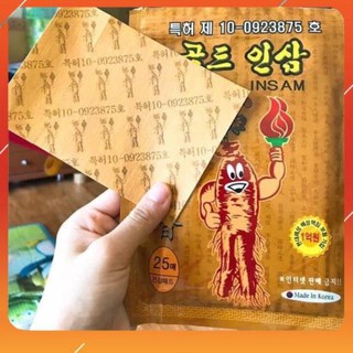 Cao dán hồng sâm túi vàng 25 miếng