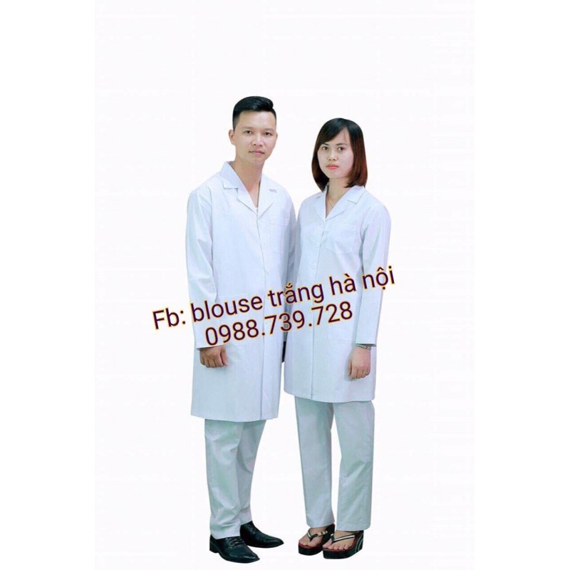 [Đẹp là số 1] Áo Blouse Bác sĩ vải thô cao cấp, áo choàng bác sĩ, thẩm mỹ viện - Blouse trắng hà nội