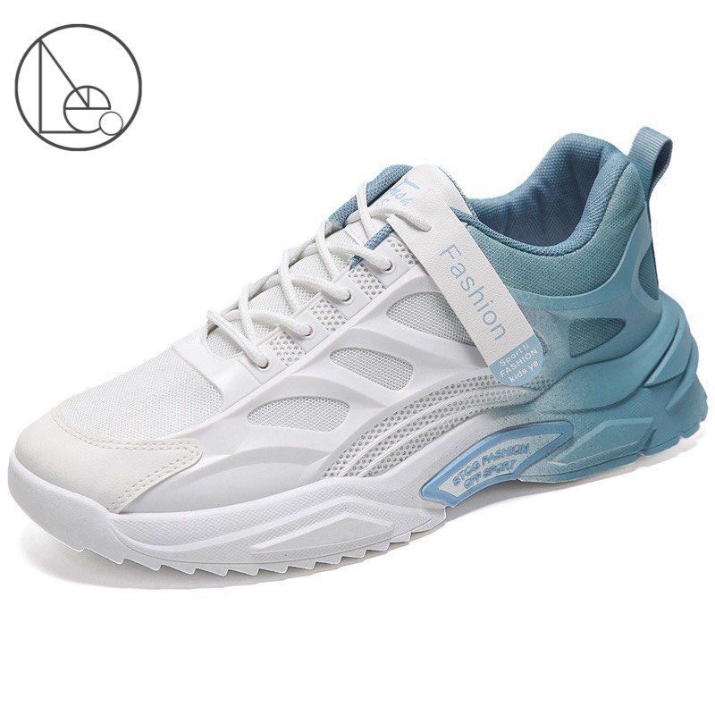 Giày thể thao nam Loang màu siêu đẹp- Giày sneaker có 2 màu xanh và đen cực êm chân