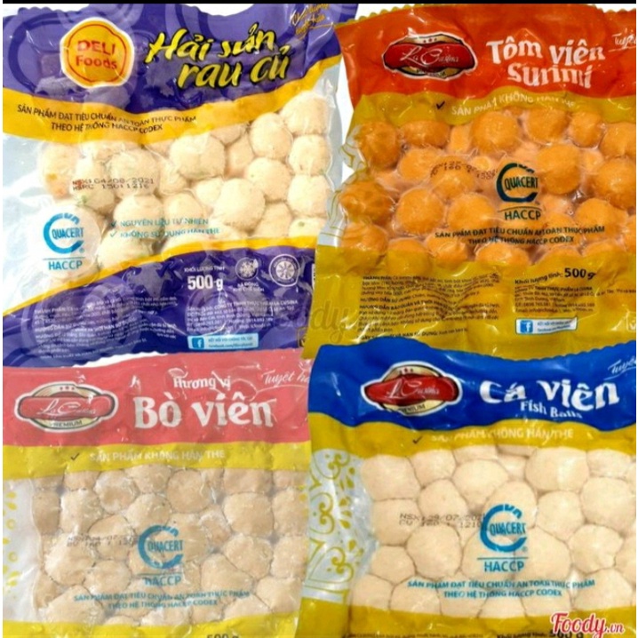 Set 250gr Các Viên Chiên Mix 4 vị