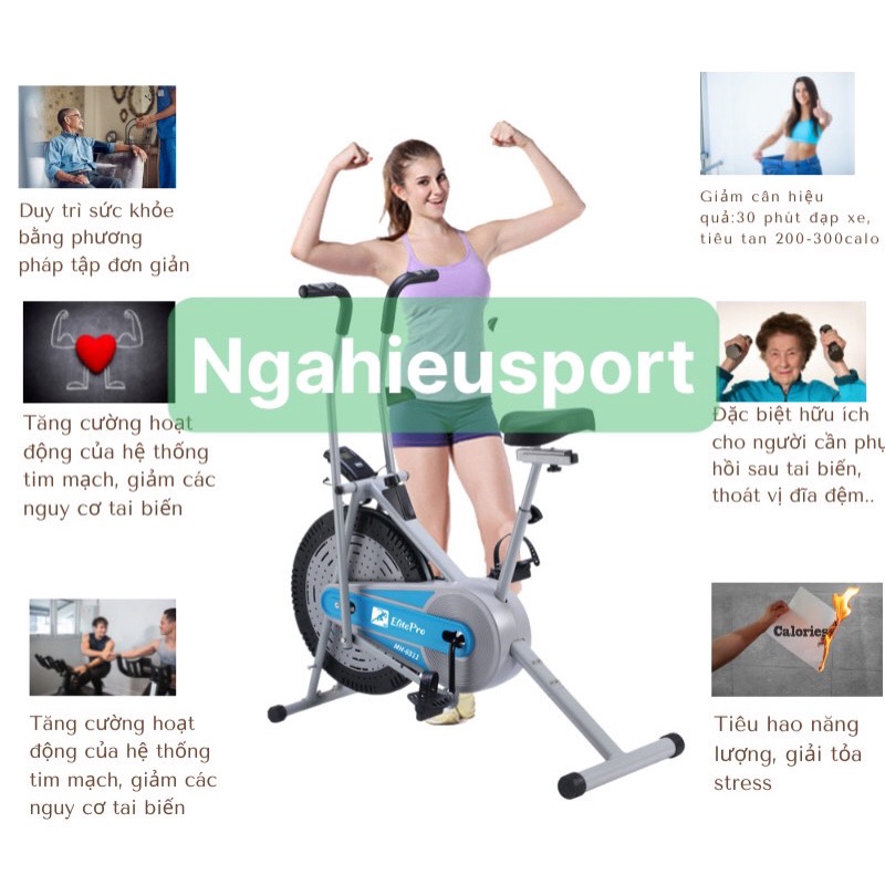 Xe đạp tập thể dục cử động toàn thân Elite Pro 6511 - bảo hành 12 tháng - Kèm video, hình ảnh thật