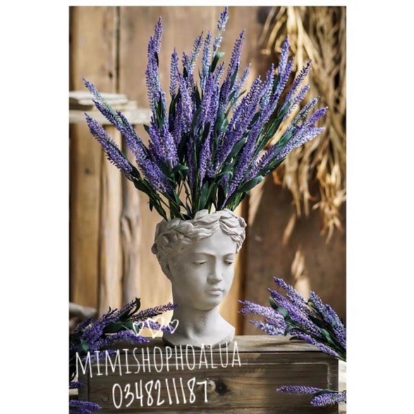 Hoa giả - Cành hoa oải hương lavender giả trang trí nhà cửa
