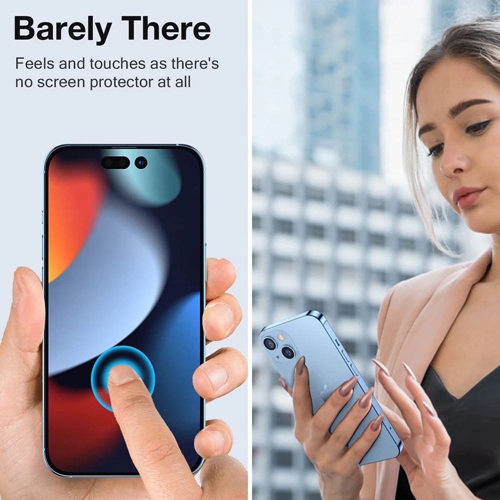 1 Kính Cường Lực Chống Bám Vân Tay Cho iPhone 14 / 14 Plus / 14 Pro / 14 Pro Max Và Phụ Kiện