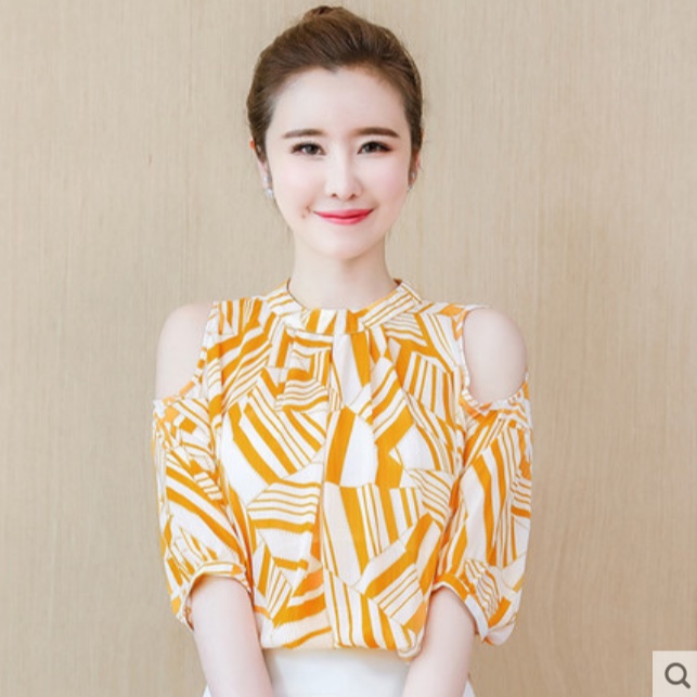 Áo Thun Ngắn Tay Họa Tiết Sọc Ngang Thời Trang Dành Cho Nữ