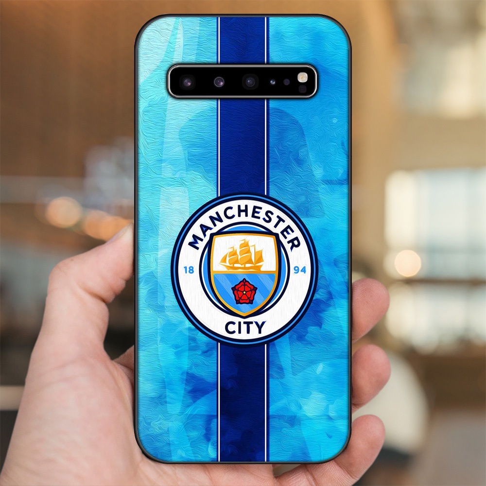 Ốp lưng Samsung S10, S10 5G, S10 Plus viền đen in hình Manchester City MC