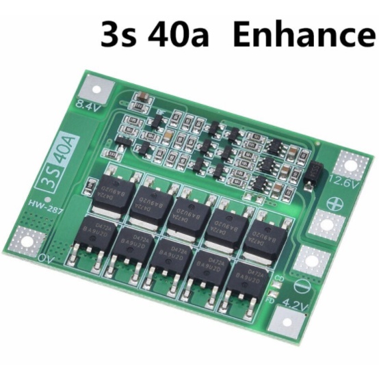Mạch 3S 12V 40A. Mạch bảo vệ khối pin Lithium ion 3S 18650