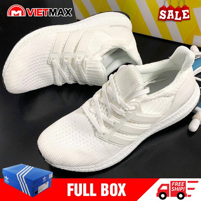 SALE Giày Thể Thao Ultra Boost 2.0 Trắng Full Full Box (Kèm Hộp)