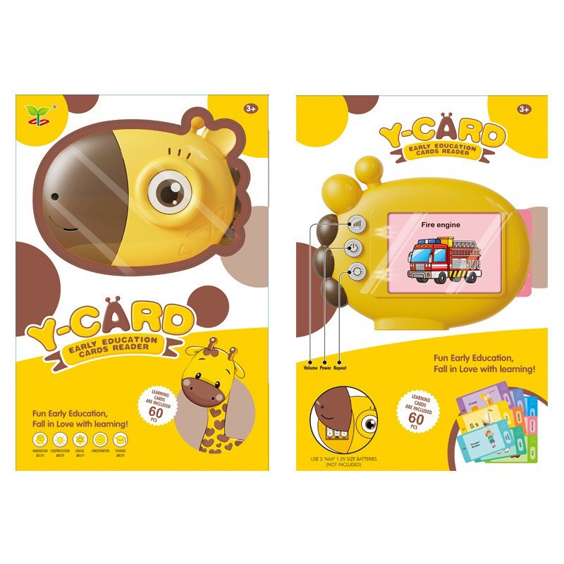 Máy Đọc Thẻ Tiếng Anh Flashcard Cho Bé 3 Tuổi Hình Con Hươu 120 Từ Vựng - Đồ Chơi Giáo Dục Học Tập Thông Minh