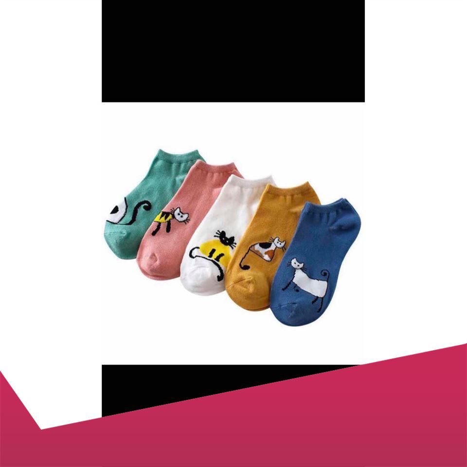 [ Big Sale ] sét 10 đôi tất mèo cổ ngắn cho nữ thời trang nem