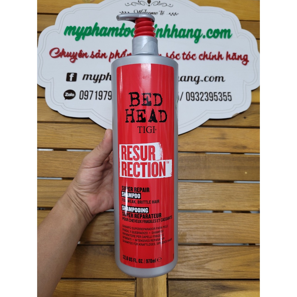DẦU GỘI VÀ XẢ TÁI SINH TIGI  RESURRECTION LEVEL 3 970ML
