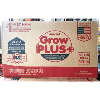 Thùng 48 hộp Sữa Bột Pha Sẵn Nutifood Grow Plus Đỏ 180ml