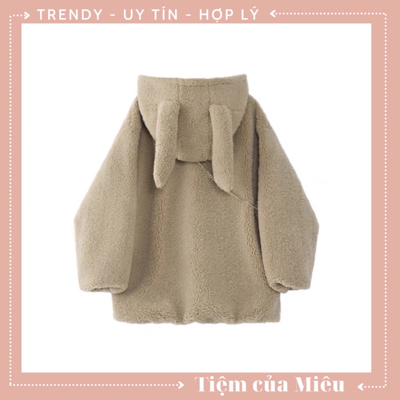 Áo hoodie lông cừu thỏ tặng kèm túi Tiệm của Miêu | BigBuy360 - bigbuy360.vn