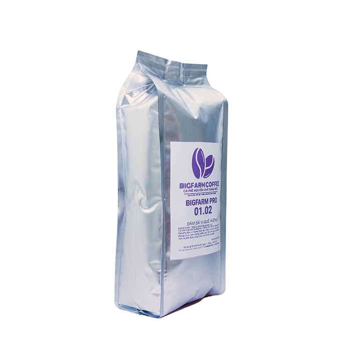 Cà phê mộc truyền thống nguyên chất Robusta giống Bigfarm coffee Pro 1.2, rang vừa