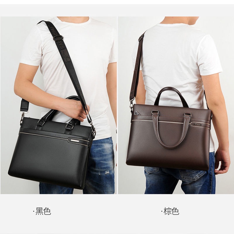 Túi Xách Da Đeo Vai Phong Cách Doanh Nhân Thời Trang Cho Nam