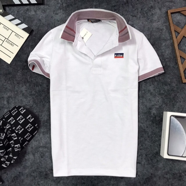 Áo thun nam cổ bẻ phối sọc TD0006 | BigBuy360 - bigbuy360.vn